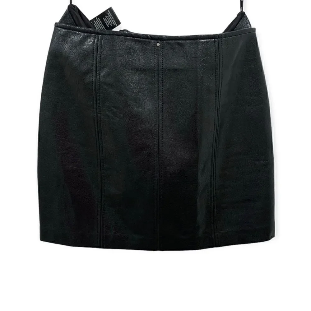 REVOLVE.com Blank NYC moto leather mini skirt, Size 27 NWT
